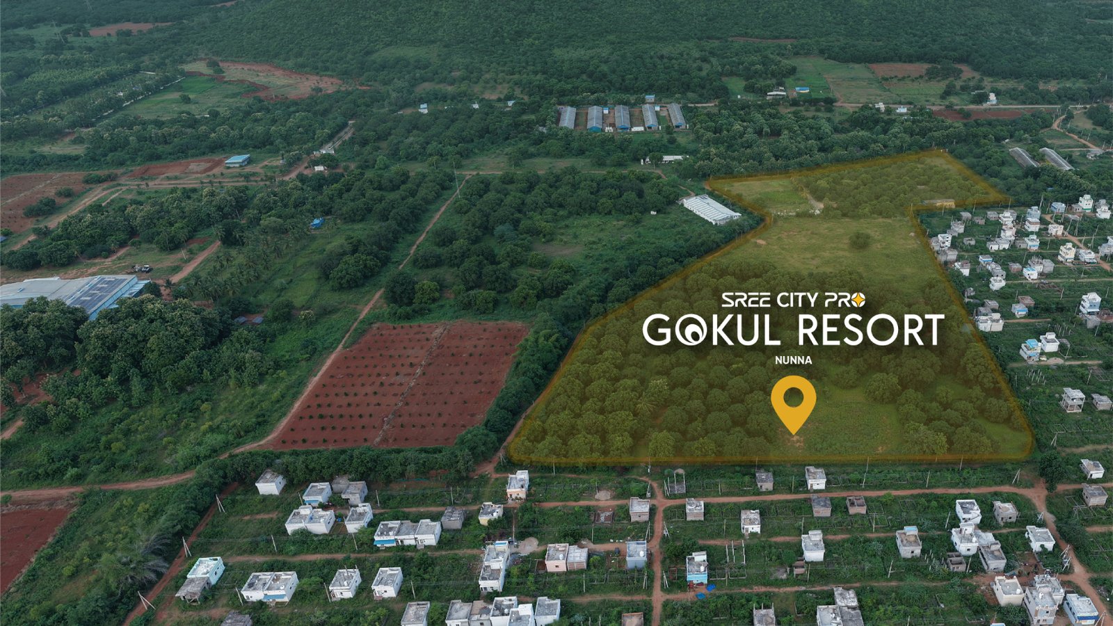 Gokul Resort greenery, Nunna