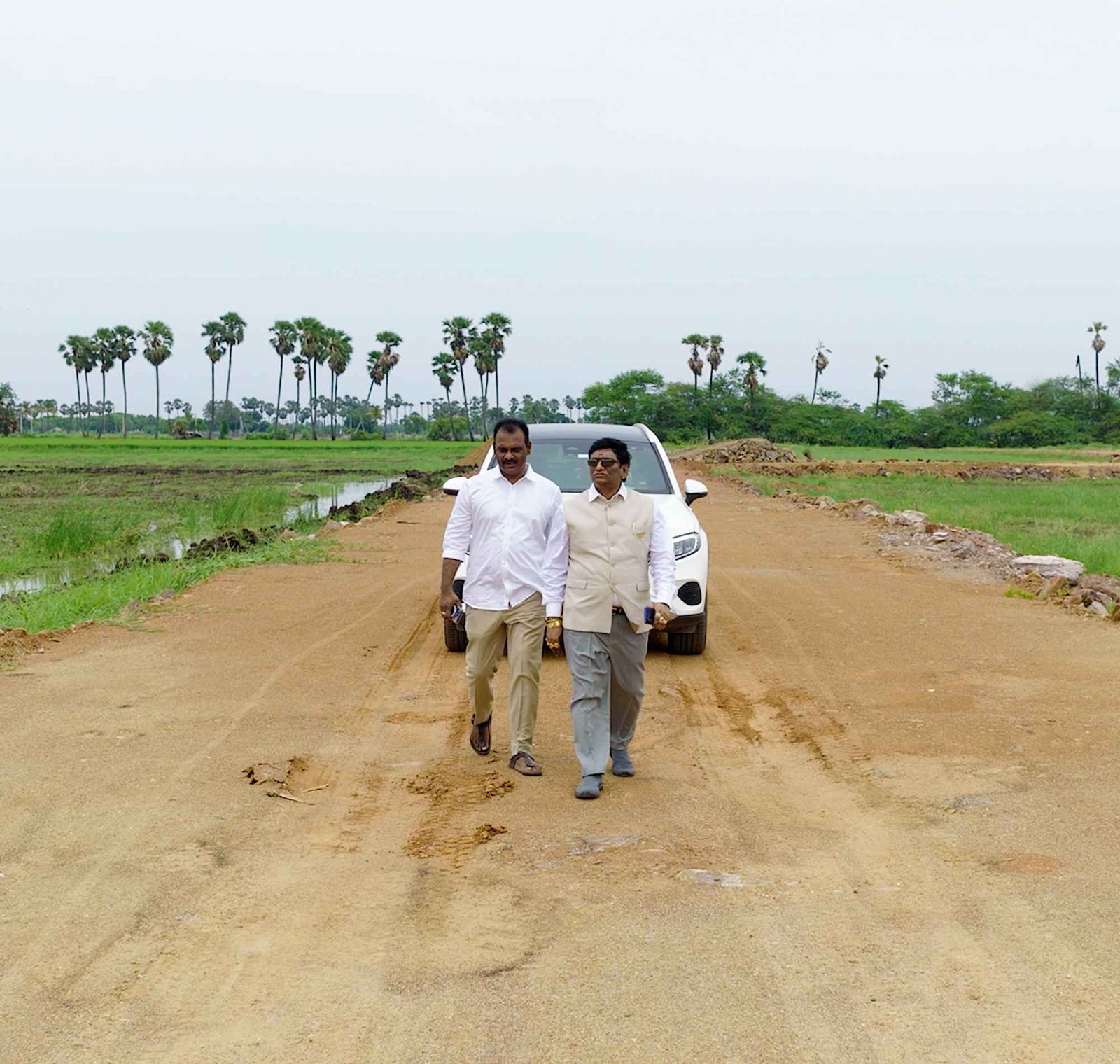 SSV Infra & Developers team surveying a layout